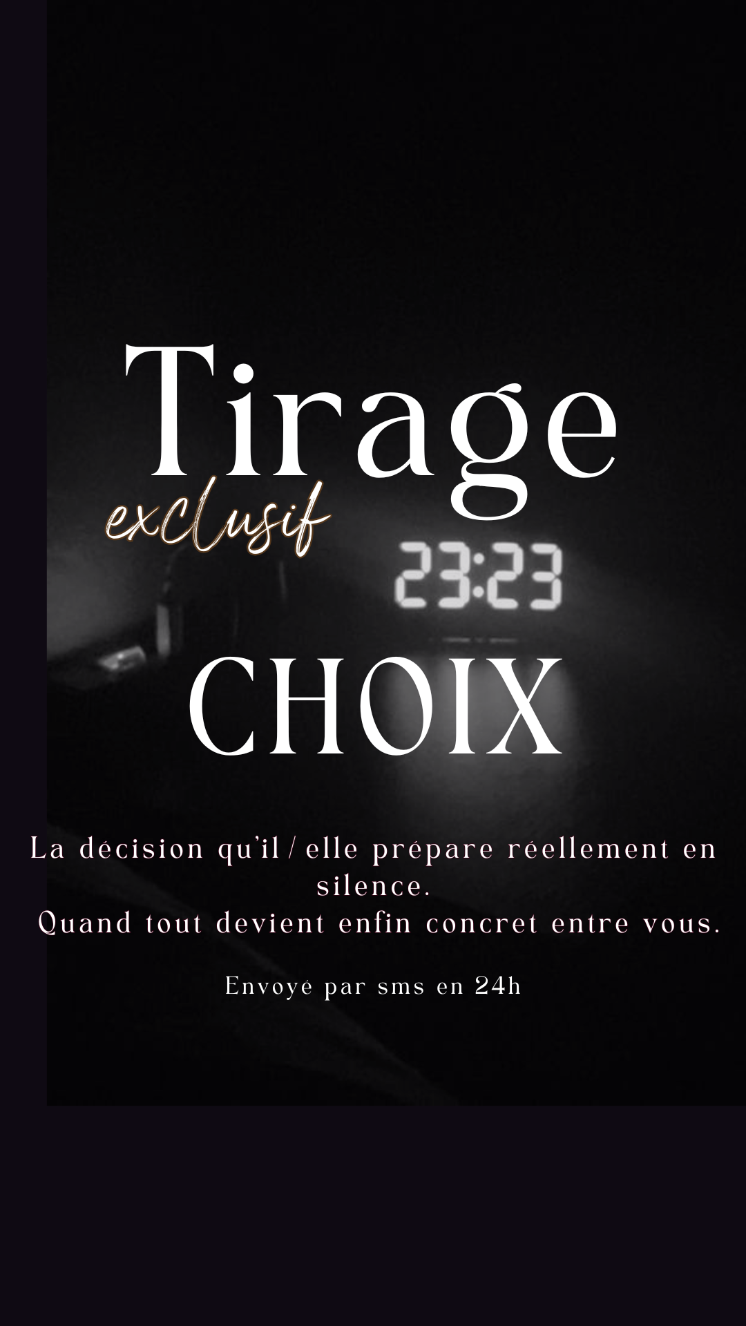 -30% Tirage exclusif CHOIX La décision qu’il/elle est réellement en train de prendre en silence Envoyé en 24h