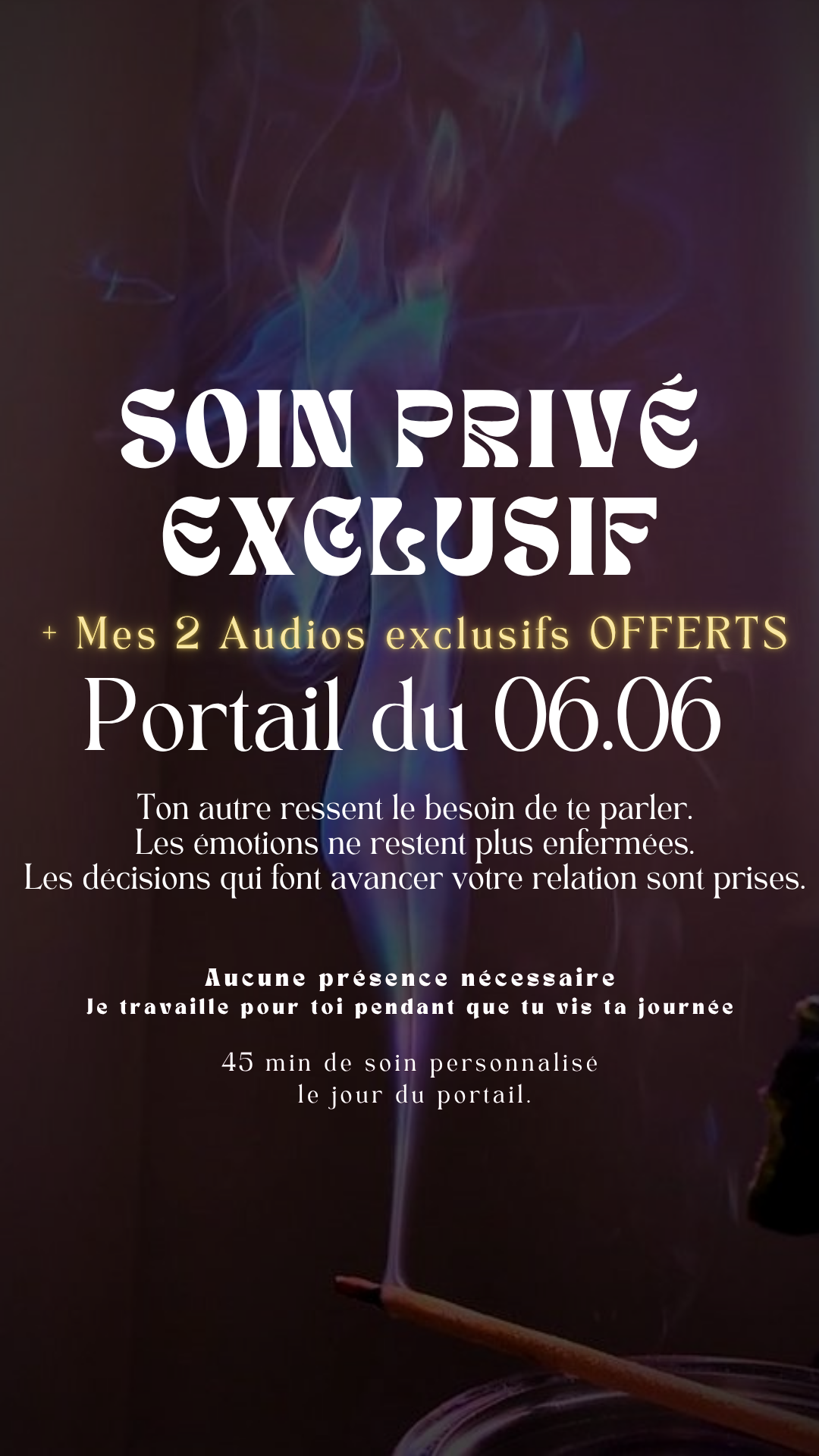 Soin privé exclusif Portail du 06/06 Réouverture de la communication entre vous