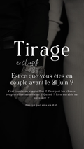 -30% Tirage exclusif Est-ce que vous êtes en couple avant le 21 juin ? Envoyé en 24h
