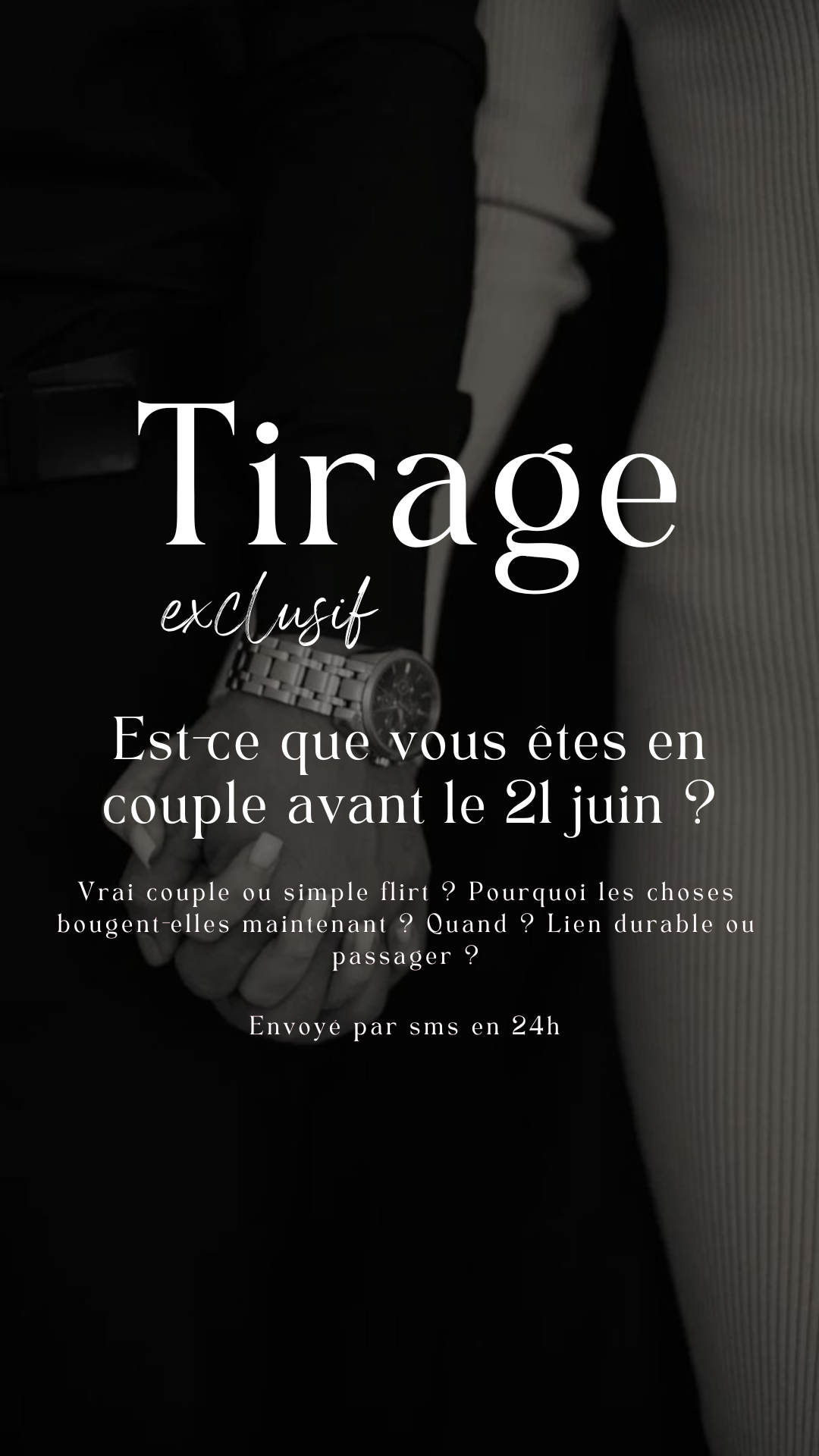 -30% Tirage exclusif Est-ce que vous êtes en couple avant le 21 juin ? Envoyé en 24h