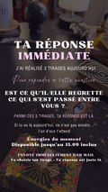 TA RÉPONSE IMMÉDIATE EST CE QU'IL/ELLE REGRETTE CE QUI S'EST PASSÉ ENTRE VOUS ? Énergie du 13.09 au 15.09 inclus