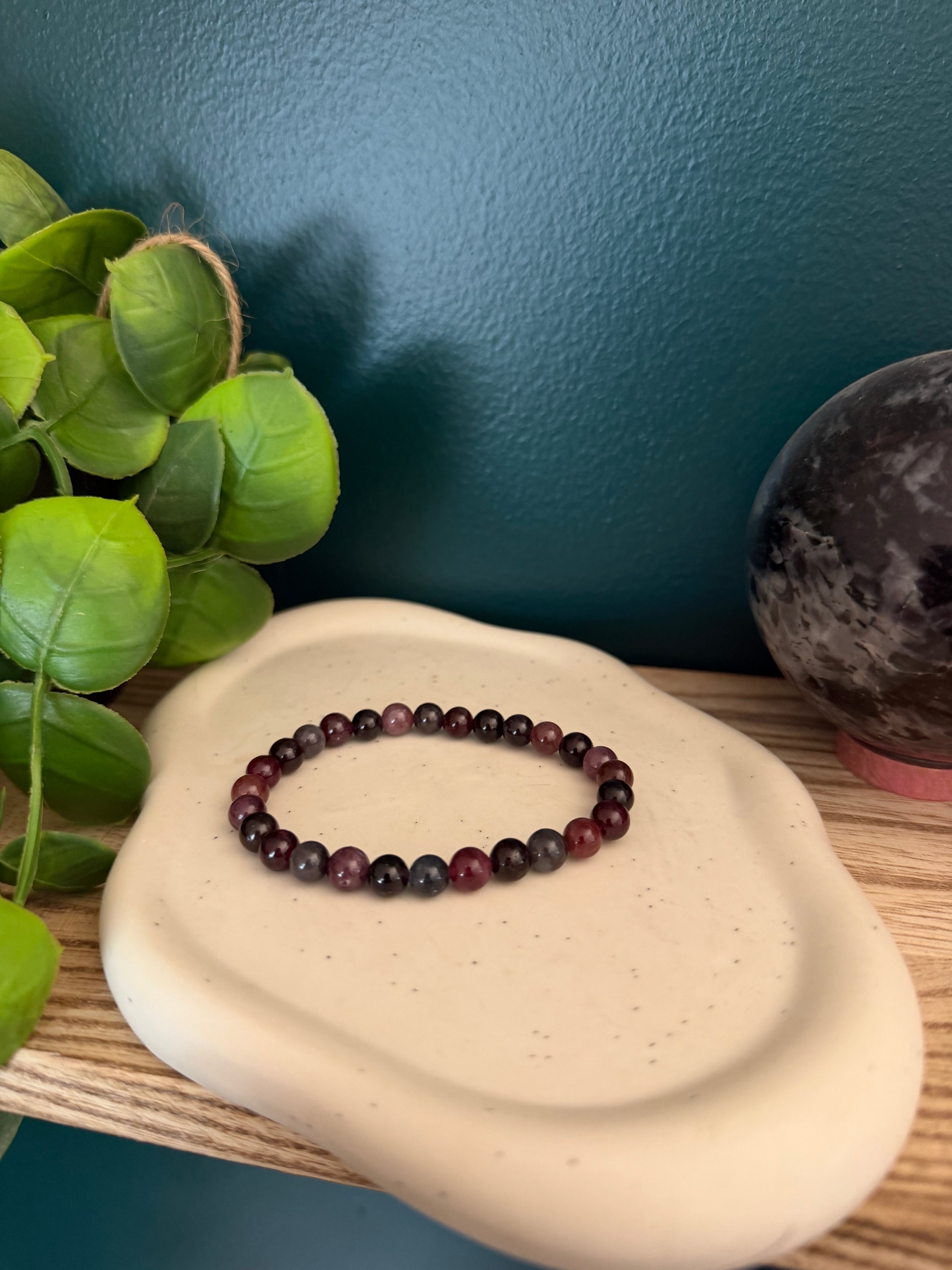 Bracelet spinelle rouge - Vitalité & Courage