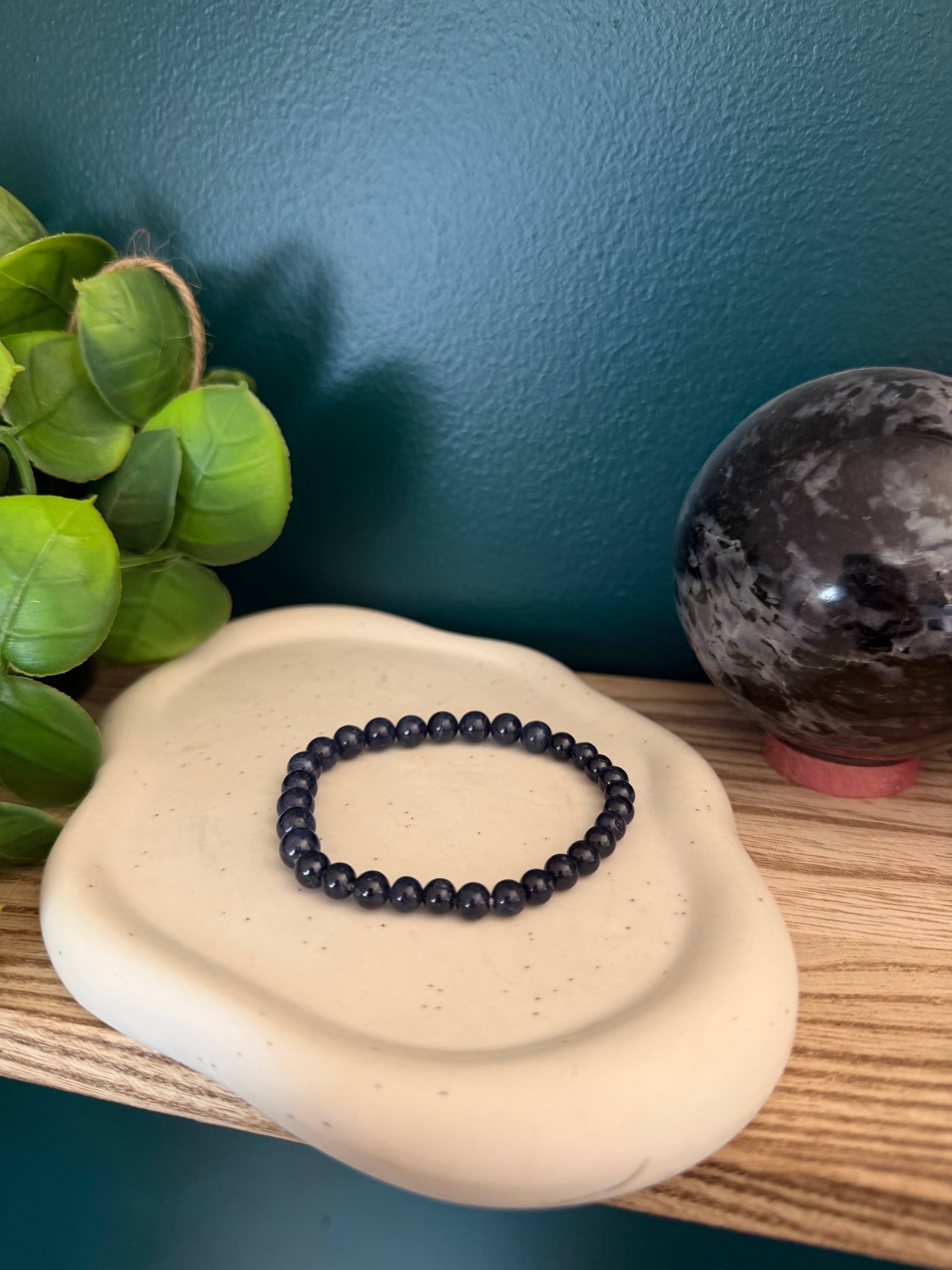 Bracelet Saphir bleu - Alignement & Calme profond