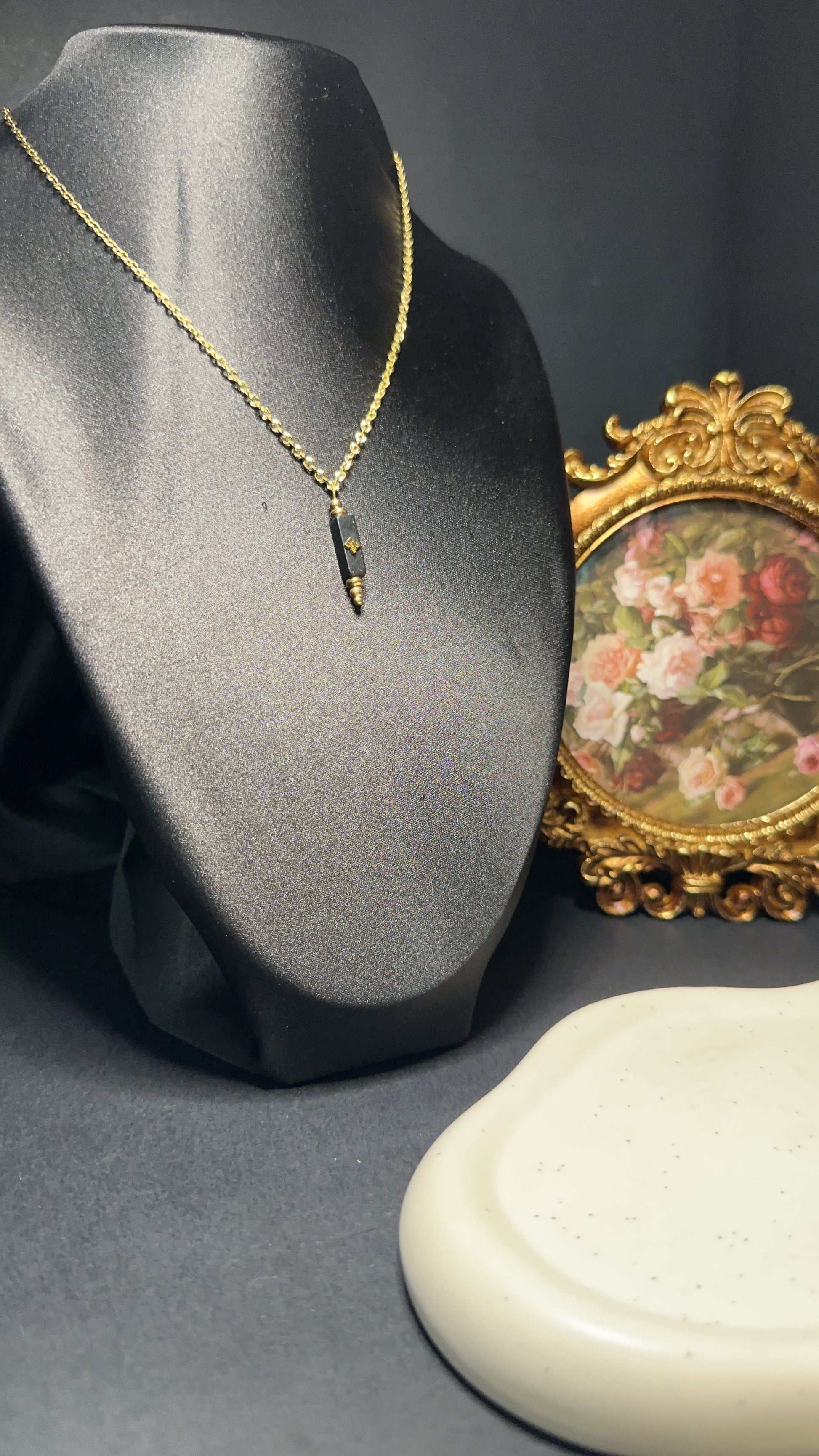 Collier en tourmaline noire "Iria" - Protection, stabilité & bouclier énergétique