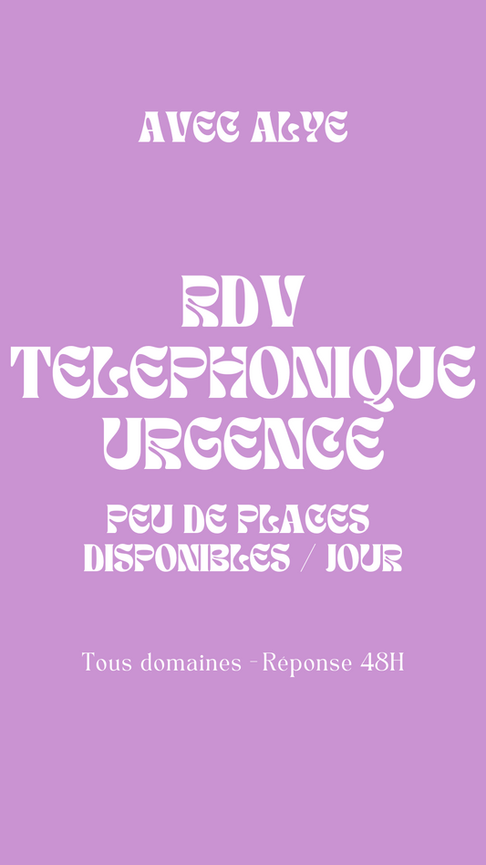 Rdv téléphonique en Urgence sous 48h - Passage prioritaire