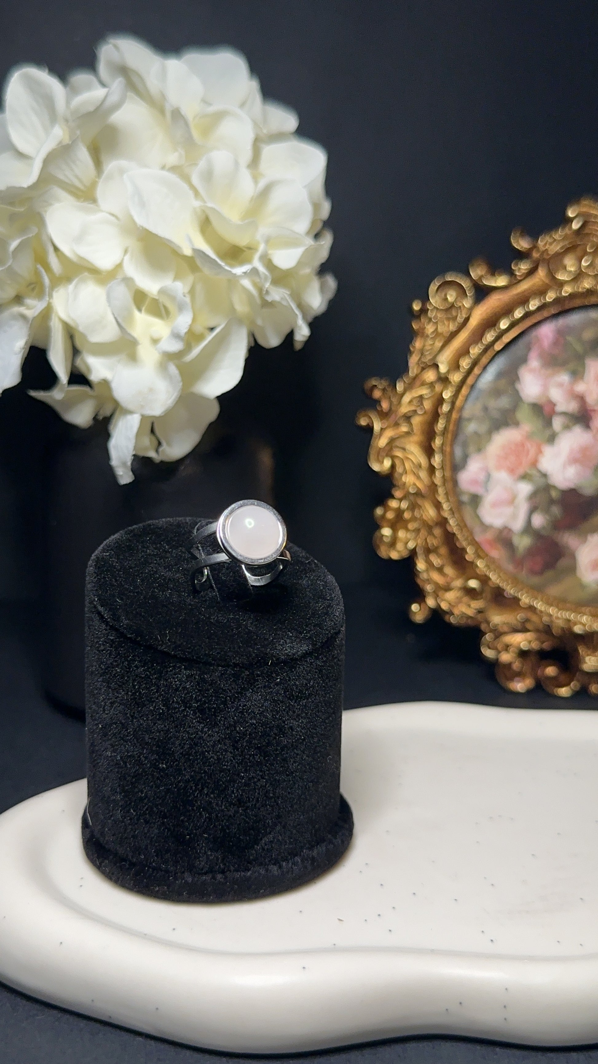 Bague en quartz rose - Amour et Apaisement