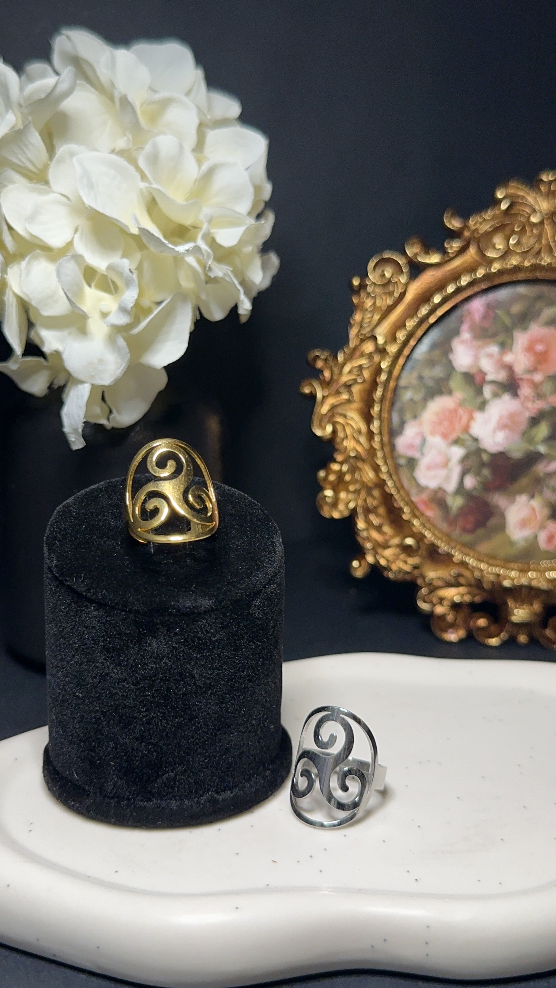 Bague triskèle de l'univers - Changement, évolution & développement