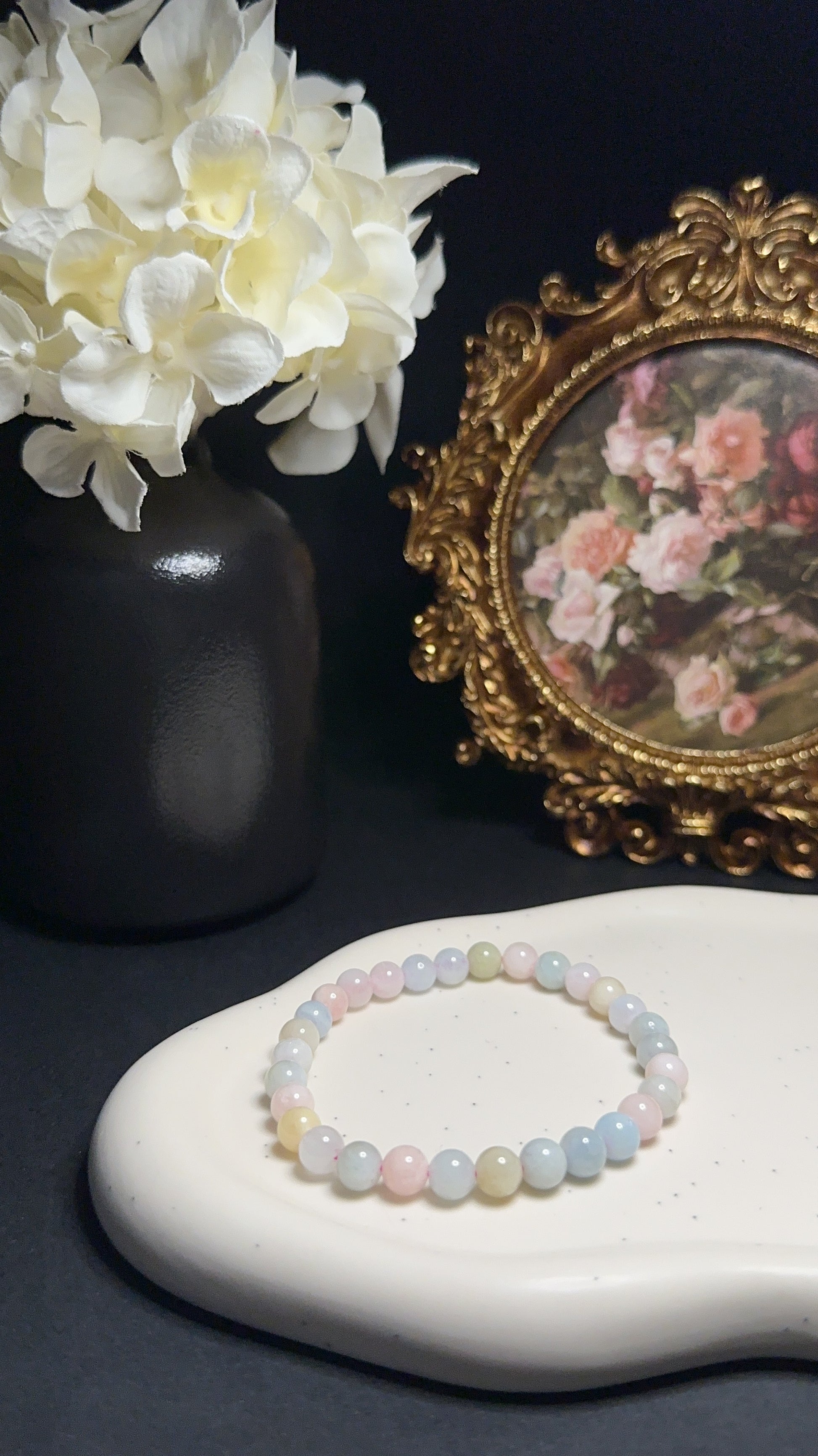 Bracelet Aigue marine, Beryls, Morganite - Calme & anti anxiété