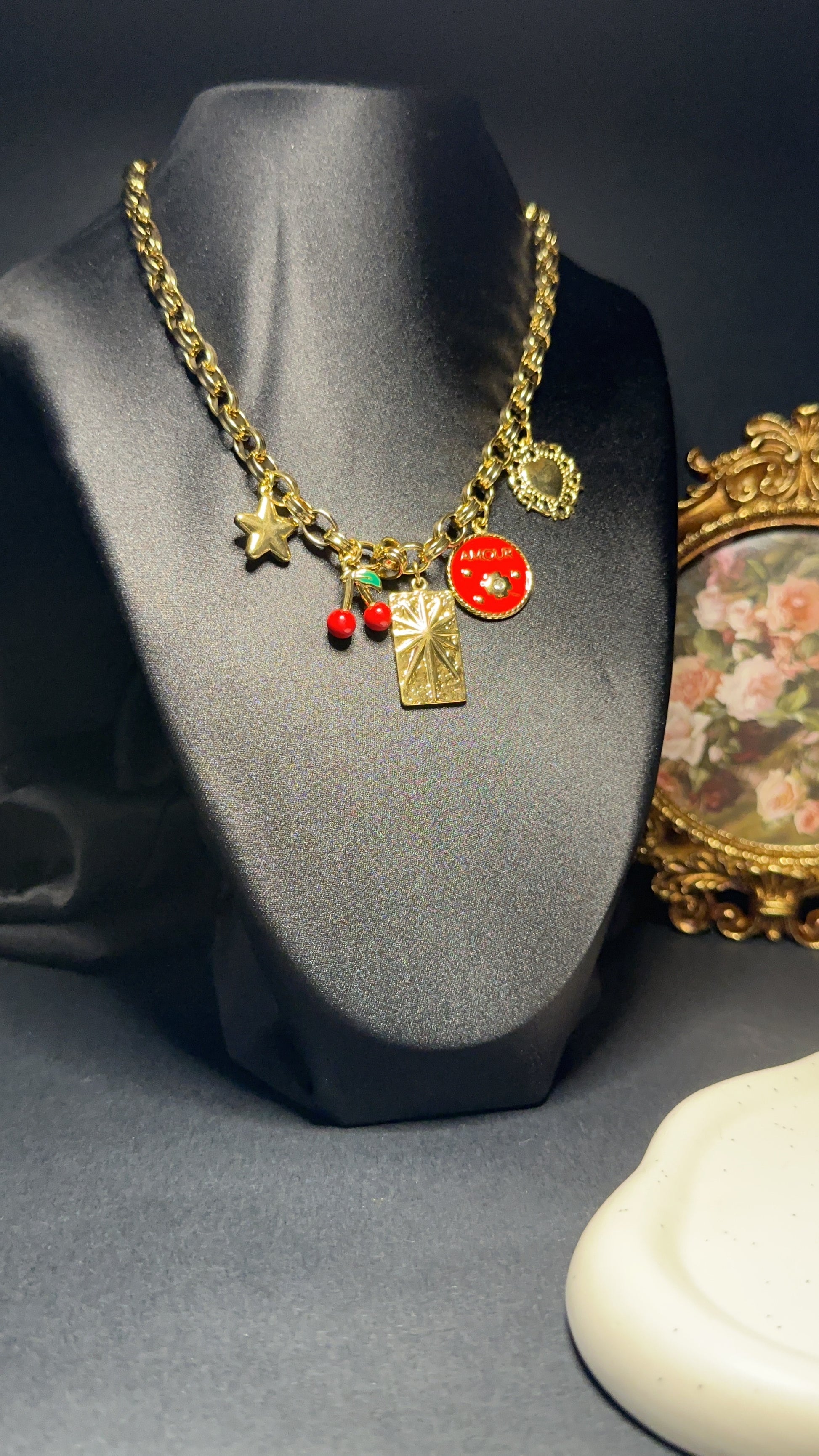 Collier "Rouge amour" - Amour, paix & sérénité