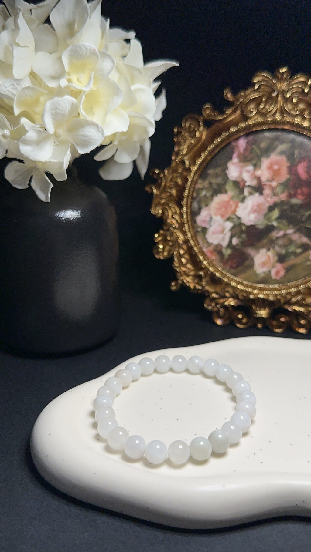 Bracelet Pierre de lune blanche - Intuition, féminin sacré & clairvoyance