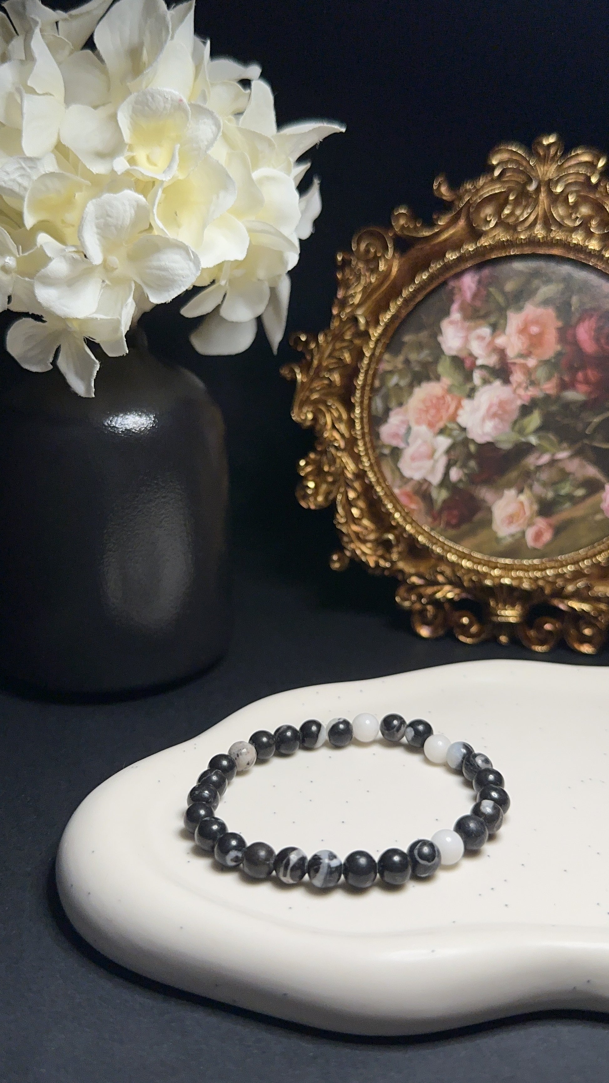 Bracelet en Jaspe Zebre - Énergie, addiction & motivation