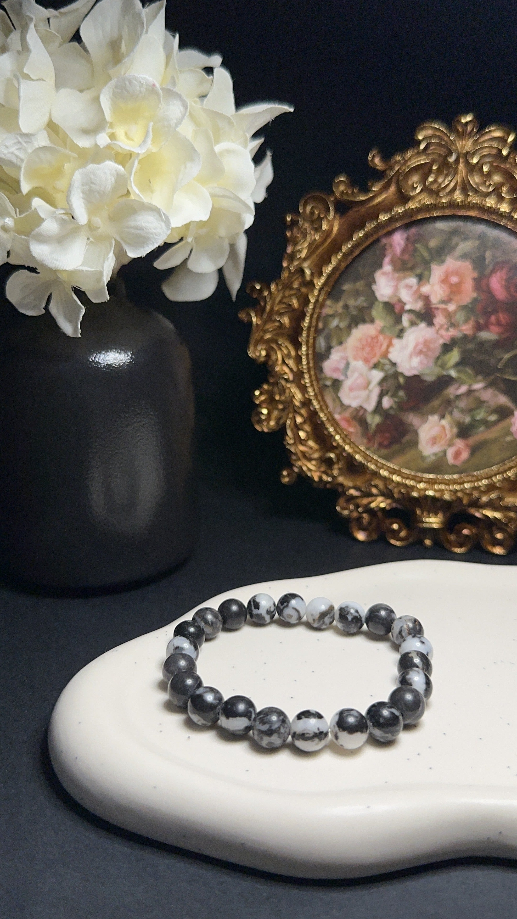 Bracelet en Jaspe Zebre - Énergie, addiction & motivation