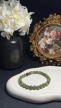 Bracelet en Jade nephrite - Anti bad mood, paix intérieur & harmonie