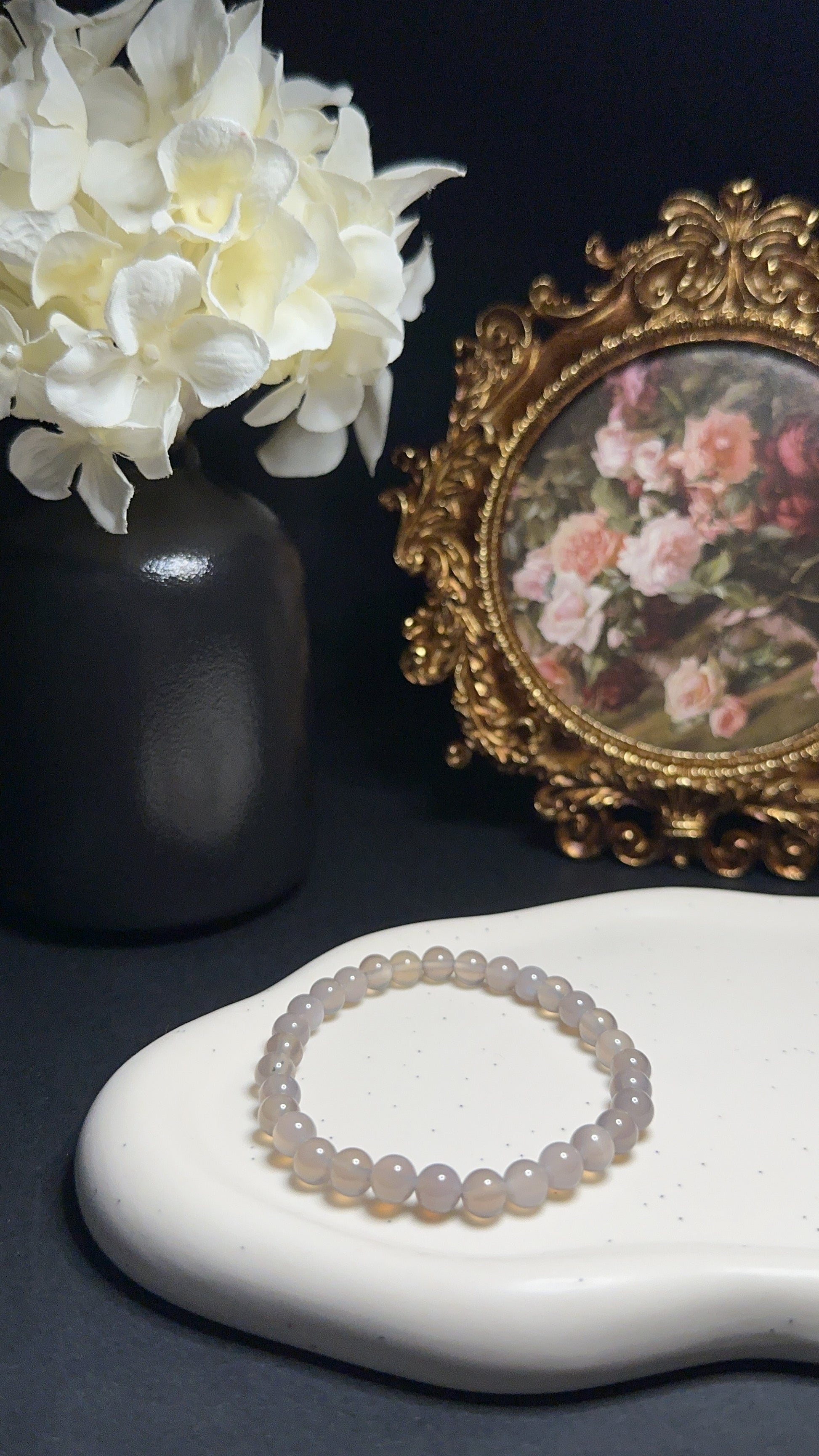 Bracelet en Agate grise - Calme, relation toxique & confiance en soi