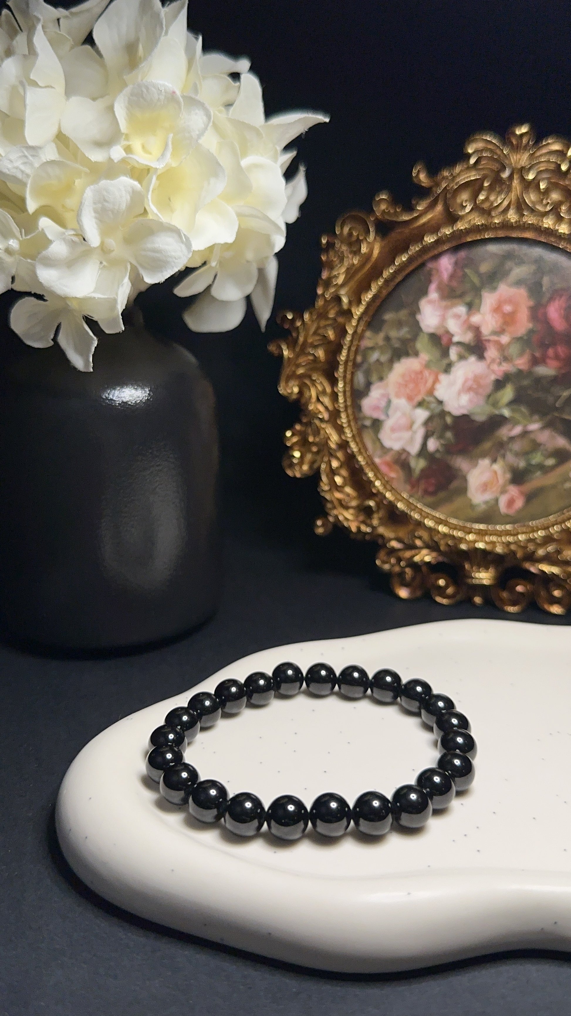 Bracelet Spinelle noire - Bouclier protecteur, protection & neutralisé les énergies sombres