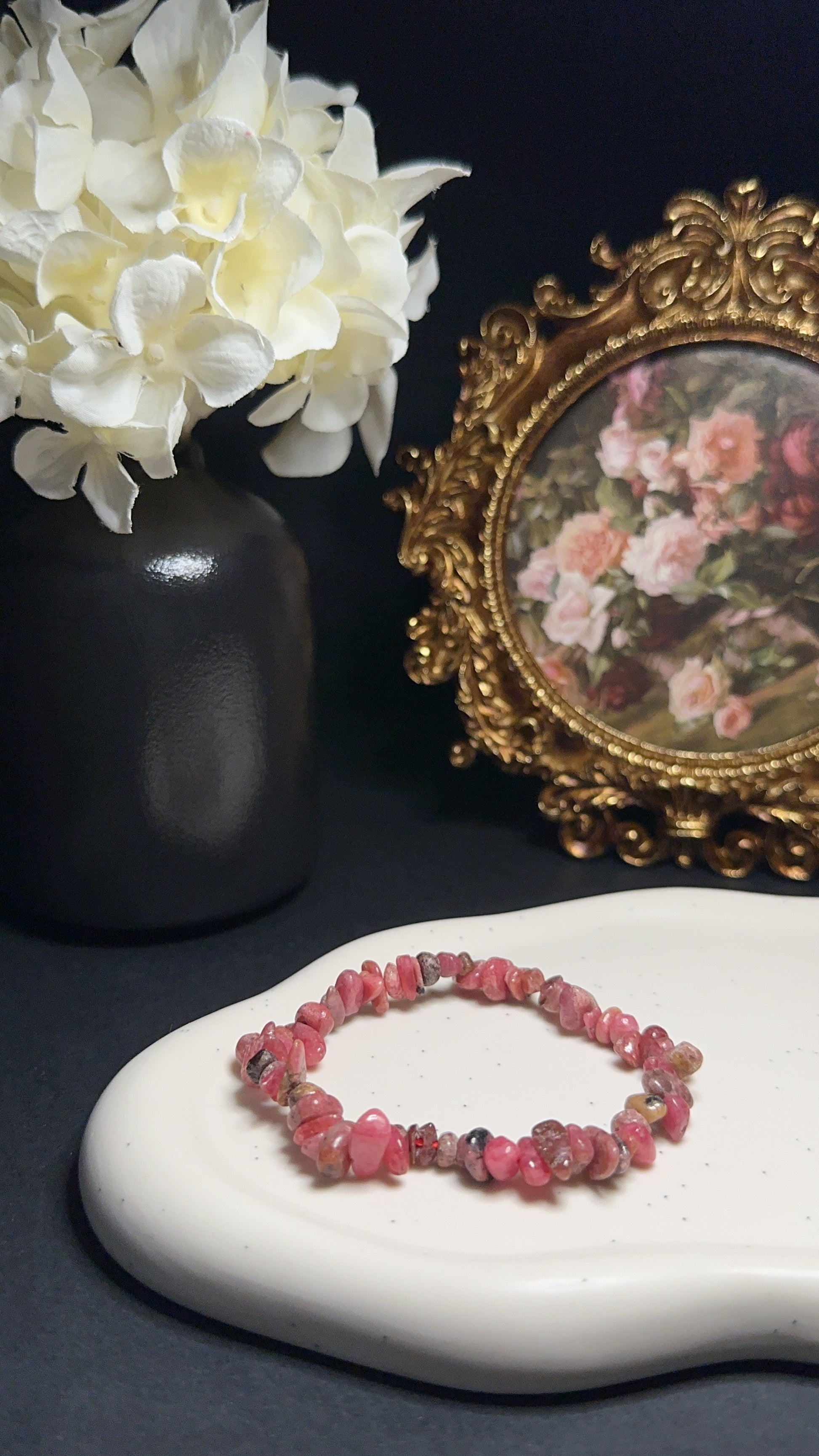 Bracelet Rhodonite rocaille - Apaisement, lâcher prise & réconciliation