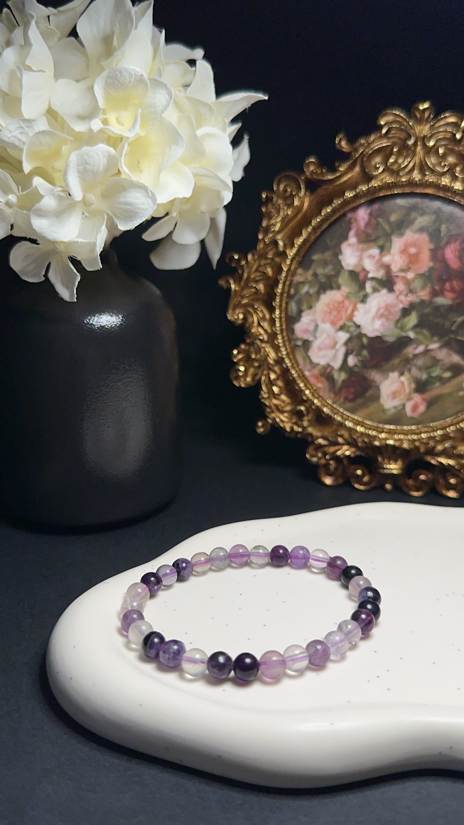 Bracelet Fluorite Violette - Concentration, protection de l'aura & développe l'intuition